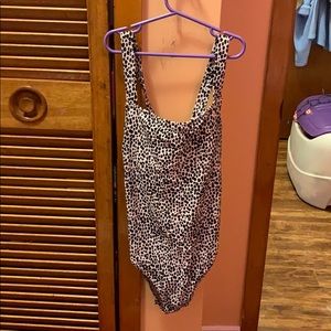 Black spotted swim suit